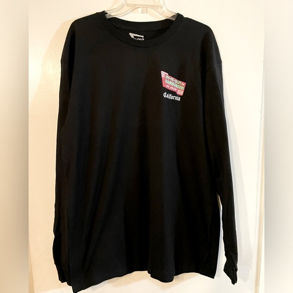 In N Out Burger Black Double-sided Long-sleeves Graphic T-shirt Sz L - Picture 1 of 5